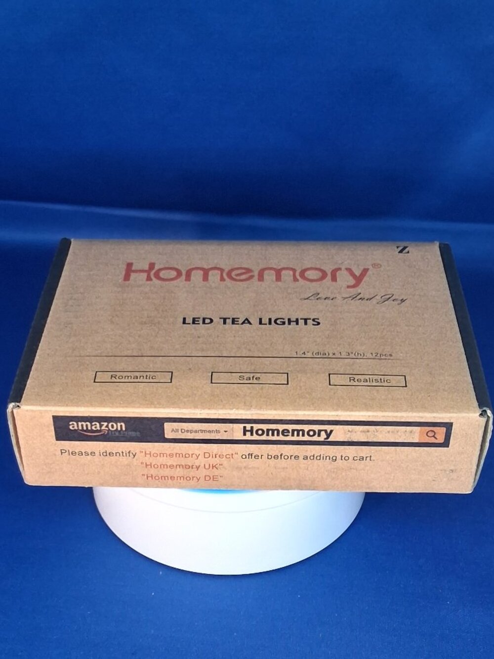 NIB Homemory 12 Pc Flameless LED Tea Lights Flicker Candle Set w/Remote & Timer